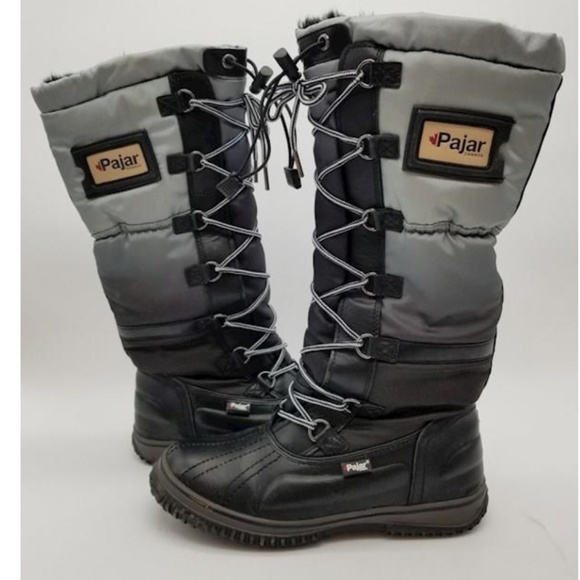 Pajar Canada Gia Ombré Tall Waterproof Grip Leather Boots, Sz 7/7.5 - Picture 3 of 11